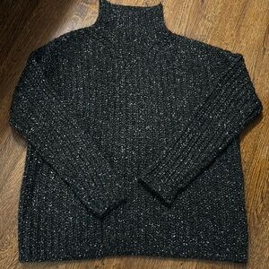 Black speckled Frye mock sweater size small